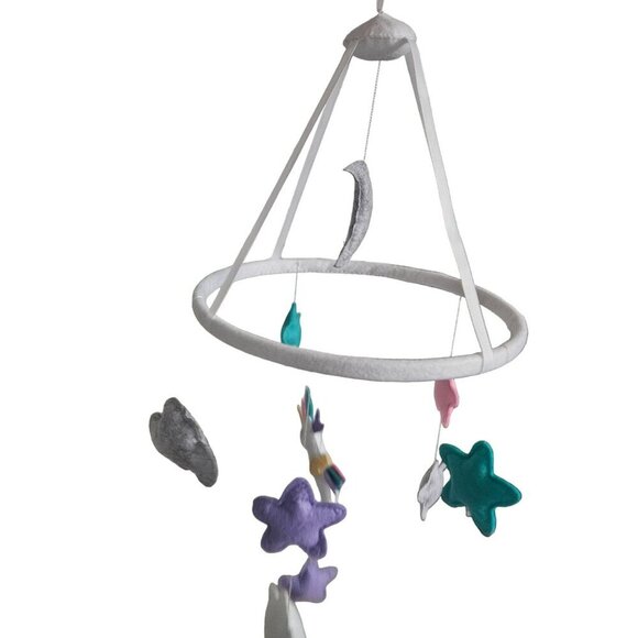 Land Of‎ Luna Unicorn Mobile Nursery Decor Stars Clouds Purple Plushy Celestial - Picture 9 of 9